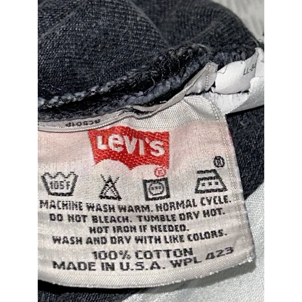 Vintage Levis 501 Jeans Men's 32x32 (Tag 34x34) Black Button Fly Made In USA